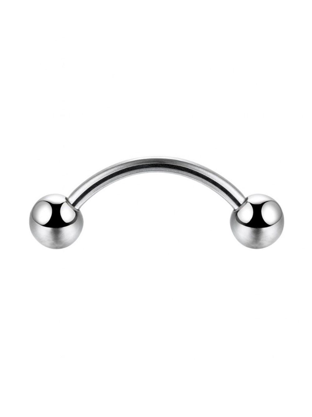 Stainless Steel Curved Barbell Eyebrow Ring Ball Ends